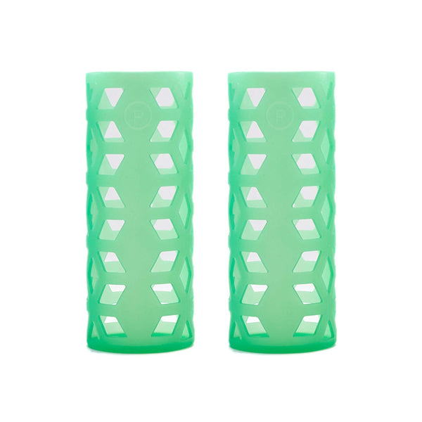 2 pieces green silicone sleeves for glass bottles