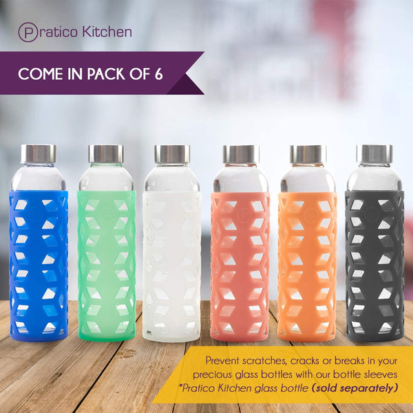 Pratico Kitchen Glass Bottle Silicone Sleeves for Epica, Hydro Flask