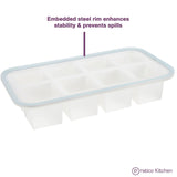 silicone ice cube tray with stable rims