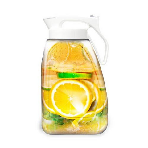 3.2 qt SnapPour juice and beverage airtight pitcher white