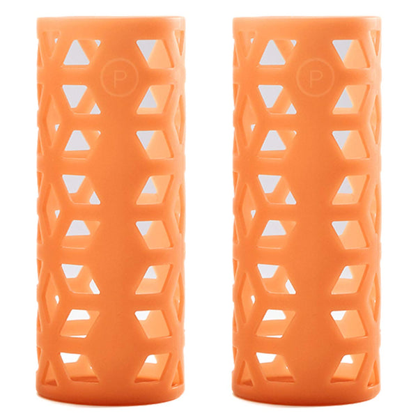 2 pieces orange silicone sleeves for glass bottles