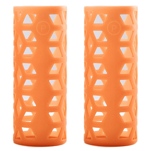2 pieces orange silicone sleeves for glass bottles