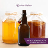Amber swing top bottles for homebrew kombucha