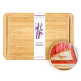 Large Bamboo Cutting Board Serving Tray with Juice Groove