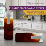 white largepour versatile storage and space saving pitcher