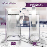 white snappour pitcher medium dimensions
