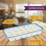 Silicone ice cube trays with non-tapered edges