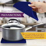 Multifunctional navy blue silicone pot holders