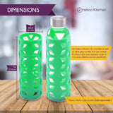 green silicone sleeve dimensions fits most glass bottles
