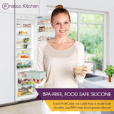 BPA-free, food safe large silicone ice cube tray