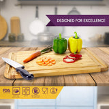 Large Bamboo Cutting Board features