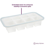 silicone ice tray with embedded rim