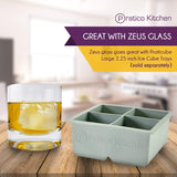 Ice cubes from large ice tray great with zeus glass