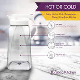 snappour pitcher medium for hot or cold beverages
