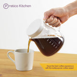 Pouring coffee from Multipurpose coffee maker with lid