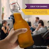 Clear swing top bottles fit for sharing