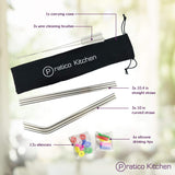 Stainless Steel Straws set accessories and inclusions