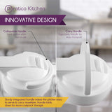 white water and juice pitcher with ergonomic collapsible handle
