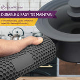 durable and easy to maintain dark grey silicone pot holders