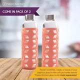 2 pack protective red silicone sleeves for glass bottles