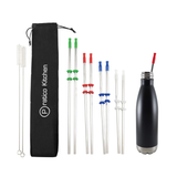 8 pack stainless steel straw set