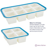silicone ice cube tray - makes 4 or 8 2-inch cubes