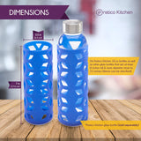 blue silicone sleeve dimensions fits most glass bottles