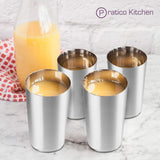 juice and stainless steel cups