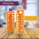 orange silicone sleeve dimensions fits most glass bottles
