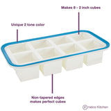 silicone ice cube tray with two-toned color