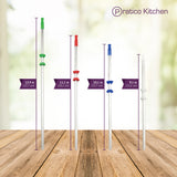 Stainless Steel Straws Straight Set size variations