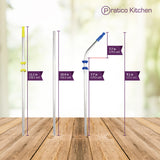Stainless Steel Straws Straight & Curved Set size variations