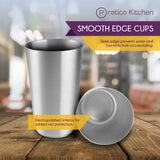 stainless steel cups with sleek edge