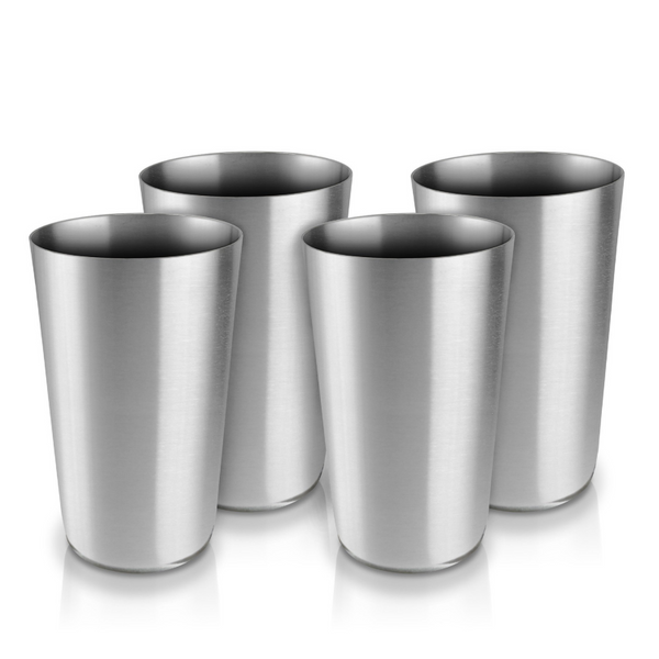 4 pack smooth edge stainless steel cups