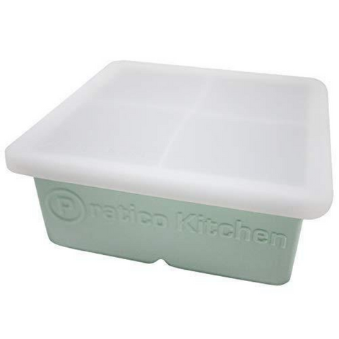 1-pack large 2.25 inch silicone ice cube tray with lid